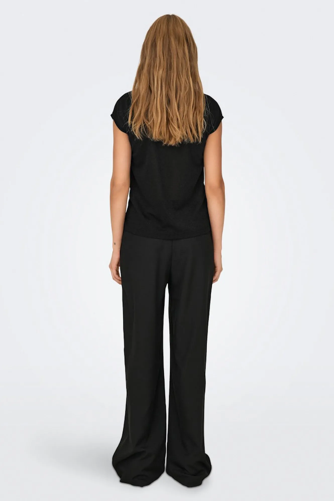 Only Camiseta manga corta de lurex^Mujer Camisetas