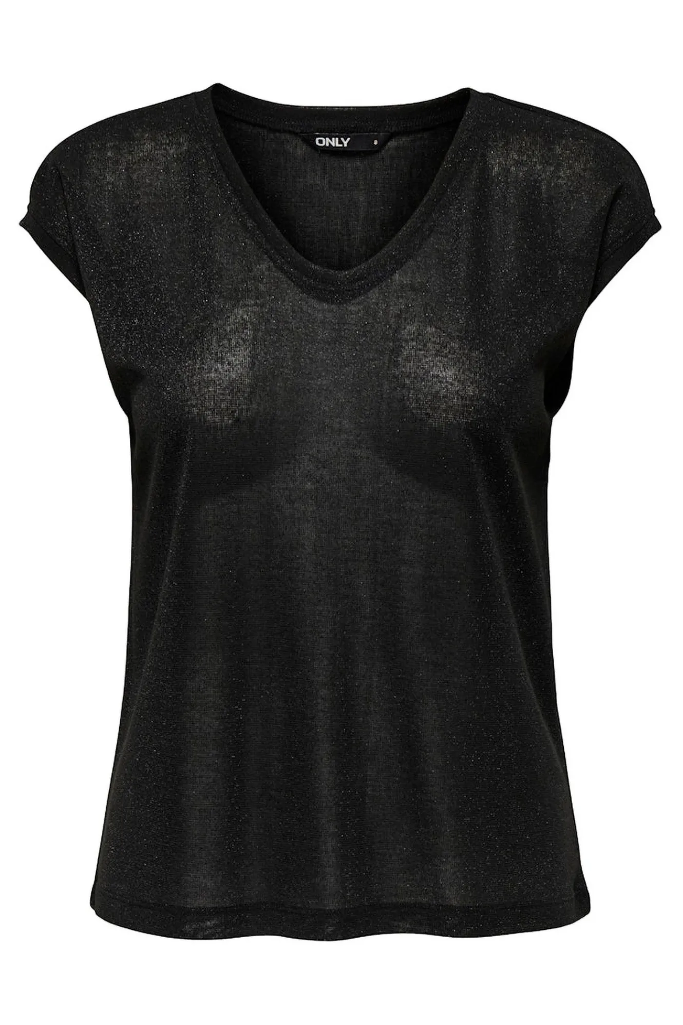 Only Camiseta manga corta de lurex^Mujer Camisetas