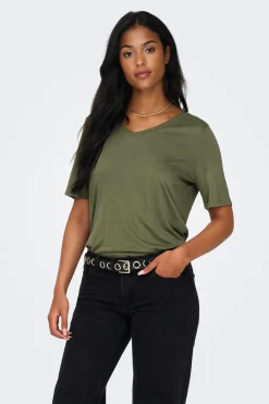 Only Camiseta manga corta regular fit^Mujer Basic Bar