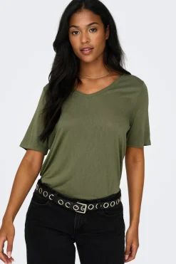 Only Camiseta manga corta regular fit^Mujer Basic Bar