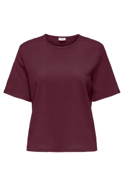 JDY Camiseta manga corta textura^Mujer Basic Bar