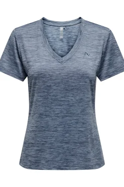 Only Play Camiseta manga corta y cuello V, y con tejido efecto lavado^Mujer Deporte