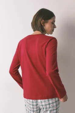 Women'secret Camiseta manga larga 100% algod&oacute;n^Mujer Pijamas