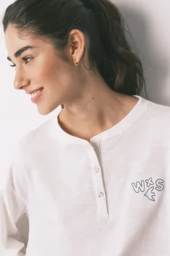 Women'secret Camiseta manga larga 100% algod&oacute;n blanca^Mujer Pijamas