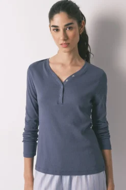 Women'secret Camiseta manga larga algod&oacute;n canal&eacute;^Mujer Pijamas