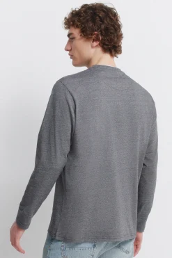 Springfield Camiseta manga larga doble microraya^Hombre Camisetas