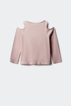 Springfield Kids Camiseta manga larga rib hombro descubierto ni&ntilde;a^Niños Camisetas