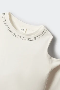 Springfield Kids Camiseta manga larga tachas hombro descubierto ni&ntilde;a^Niños Camisetas