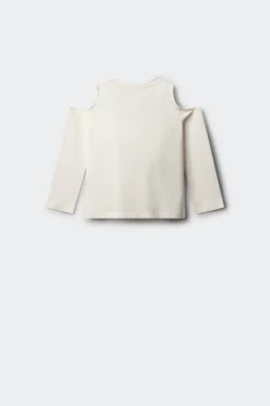 Springfield Kids Camiseta manga larga tachas hombro descubierto ni&ntilde;a^Niños Camisetas