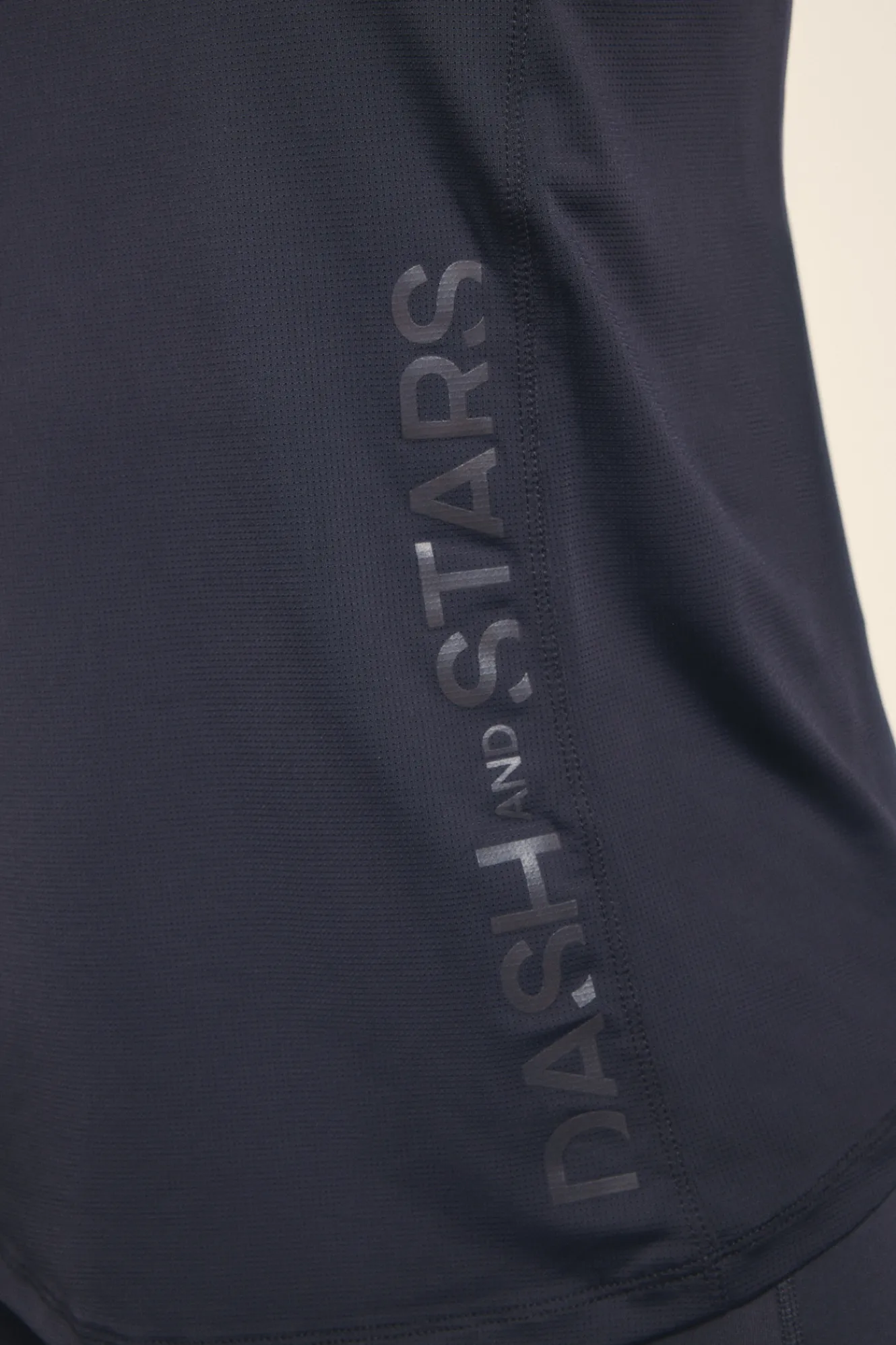 Dash and Stars Camiseta microfibra halter negra^Mujer Deporte