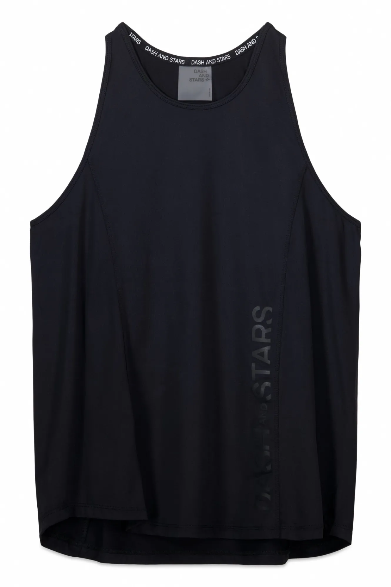 Dash and Stars Camiseta microfibra halter negra^Mujer Deporte