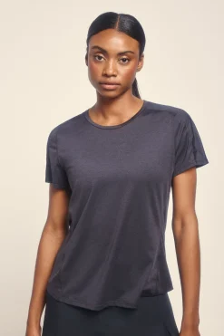 Dash and Stars Camiseta negra ultraligera^Mujer Deporte