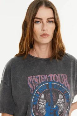 Systemaction Camiseta posicional guitarra^Mujer Camisetas