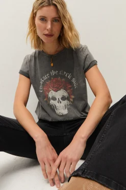 Systemaction Camiseta print calavera^Mujer Camisetas