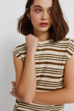 Springfield Camiseta punto rayas^Mujer Camisetas|Total Look