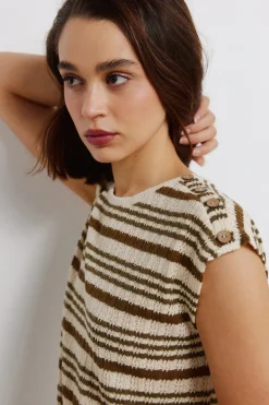 Springfield Camiseta punto rayas^Mujer Camisetas|Total Look