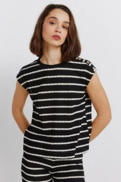 Springfield Camiseta punto rayas^Mujer Camisetas|Total Look