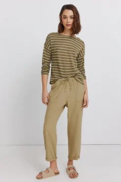 Springfield Camiseta rayas botones hombro^Mujer Camisetas