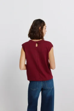 Springfield Camiseta recta b&aacute;sica lisa^Mujer Camisetas