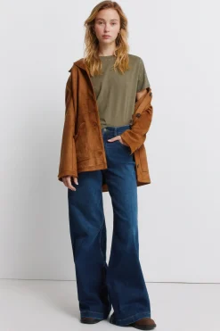 Springfield Camiseta tachas manga corta^Mujer Camisetas