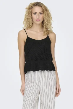 Only Camiseta tirantes crochet^Mujer Camisetas
