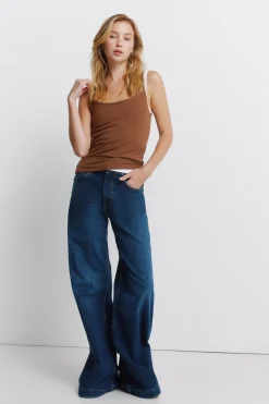 Springfield Camiseta tirantes doble tejido^Mujer Camisetas|Basic Bar