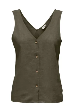 JDY Camiseta tirantes lino^Mujer Lino