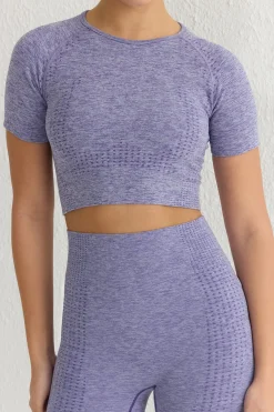 Trendyol Camiseta top deportiva jaspeada^Mujer Deporte