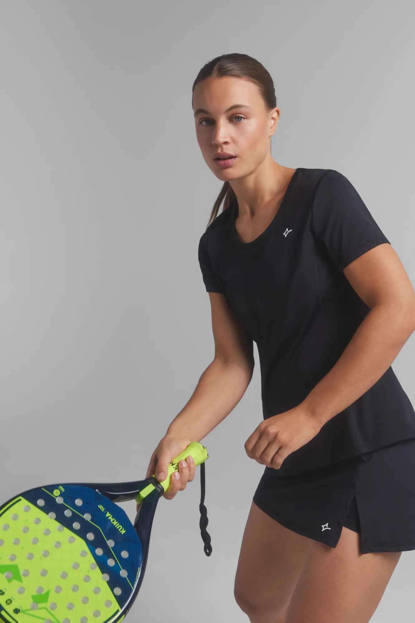 Dash and Stars Camiseta transpirable negra^Mujer Deporte