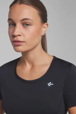 Dash and Stars Camiseta transpirable negra^Mujer Deporte