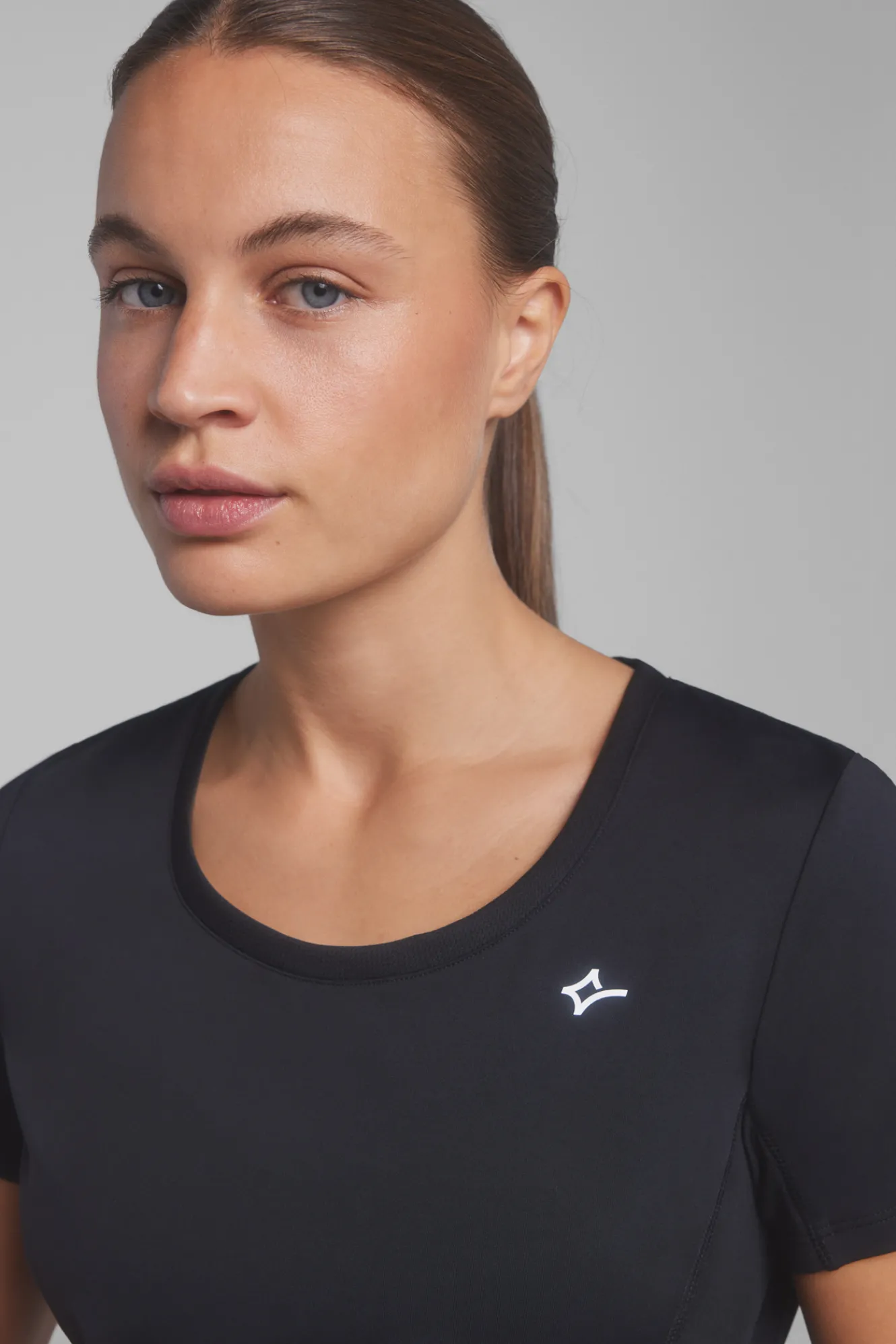 Dash and Stars Camiseta transpirable negra^Mujer Deporte