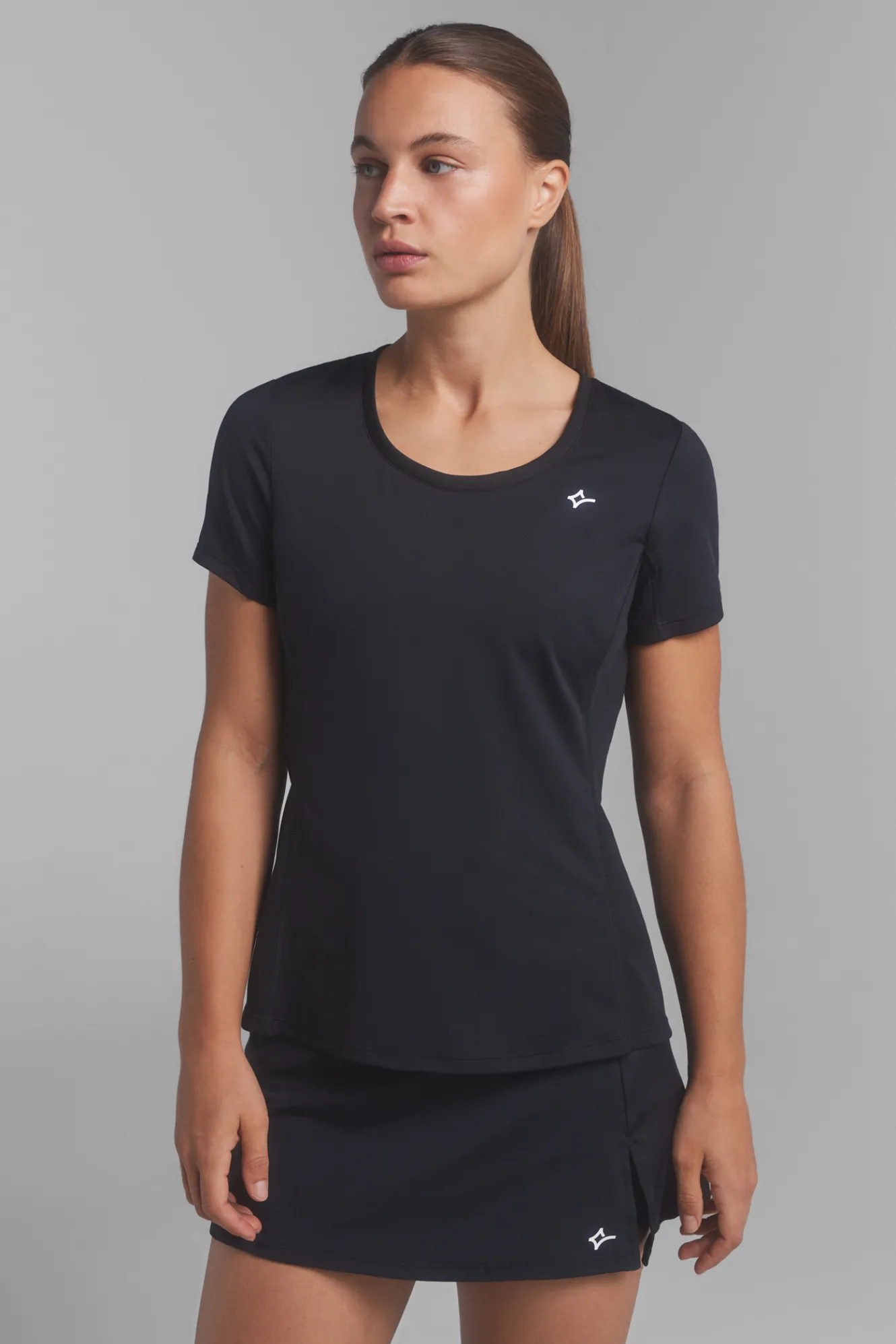 Dash and Stars Camiseta transpirable negra^Mujer Deporte