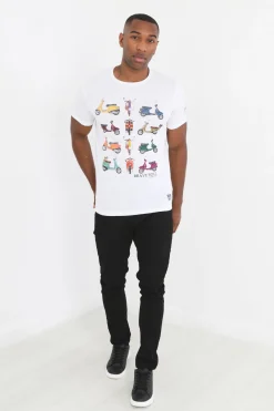 Brave Soul Camiseta vespas manga corta^Hombre Camisetas