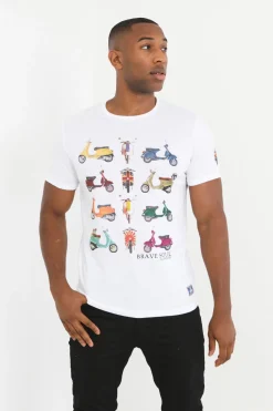 Brave Soul Camiseta vespas manga corta^Hombre Camisetas
