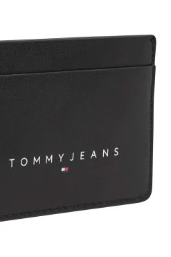 Tommy Jeans Cartera negra con logo bordado^Hombre Carteras