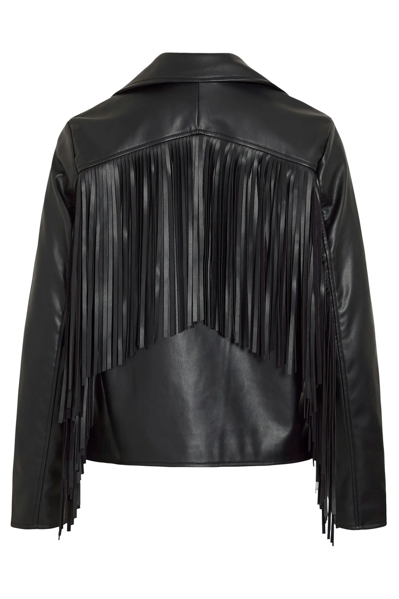 Vila Cazadora biker de polipiel con flecos^Mujer Chaquetas