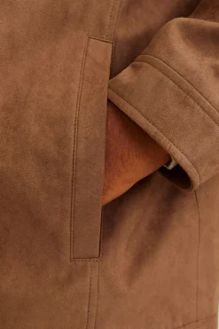 Jack & Jones PLUS Cazadora biker efecto ante^Hombre Cazadoras