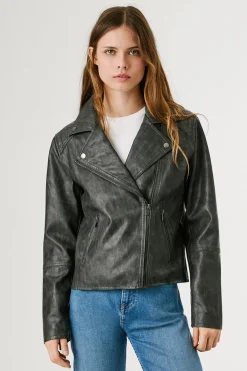 Pepe Jeans Cazadora Biker Efecto Piel^Mujer Chaquetas