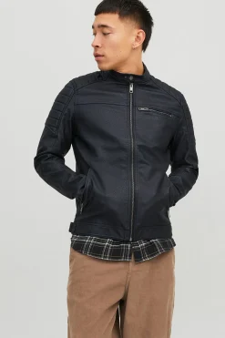 Jack & Jones Cazadora biker efecto piel^Hombre Cazadoras