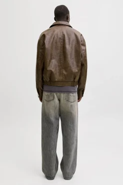 Jack & Jones Cazadora bomber polipiel^Hombre Cazadoras