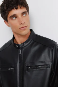 Springfield Cazadora efecto piel^Hombre Cazadoras