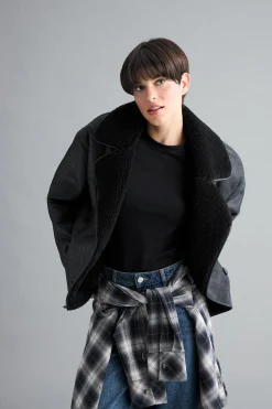 DeFacto Cazadora forro efecto pelo^Mujer Chaquetas|Abrigos