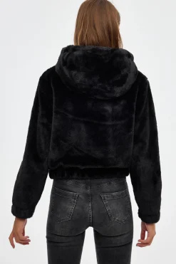 Inside Cazadora Pelo Con Capucha^Mujer Chaquetas|Abrigos