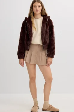 Inside Cazadora Pelo Con Capucha^Mujer Chaquetas|Abrigos