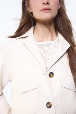 Slowlove Cazadora perforados en manga^Mujer Chaquetas