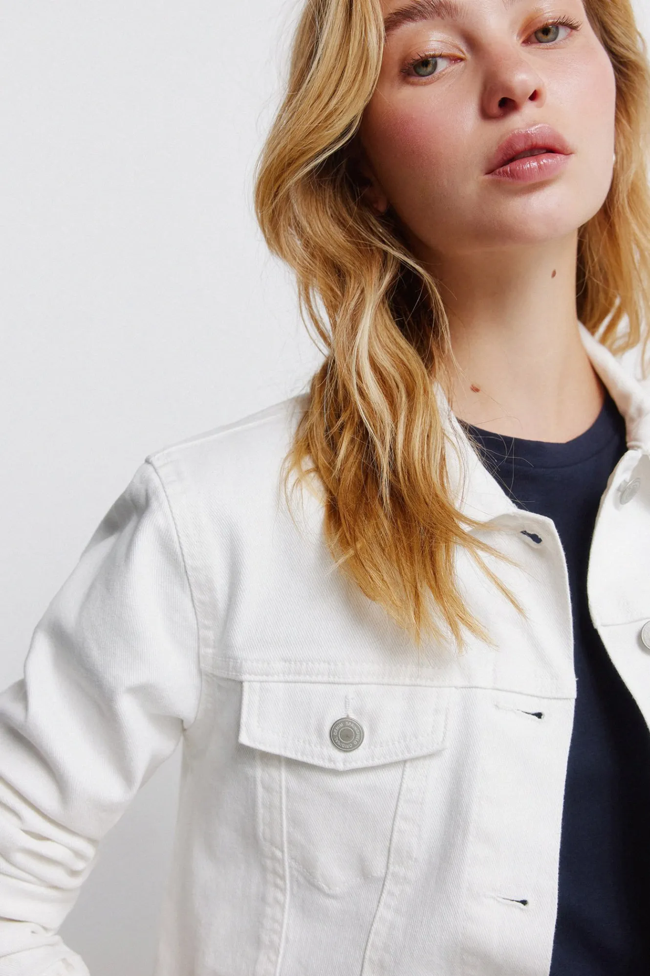 Springfield Cazadora vaquera color algod&oacute;n^Mujer Chaquetas