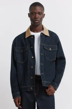 Springfield Cazadora vaquera oversize cuello contraste^Hombre Cazadoras