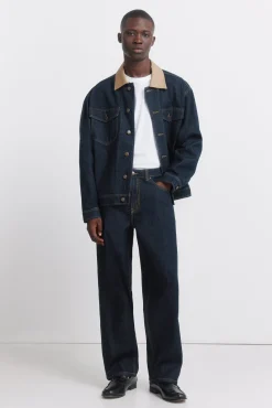 Springfield Cazadora vaquera oversize cuello contraste^Hombre Cazadoras