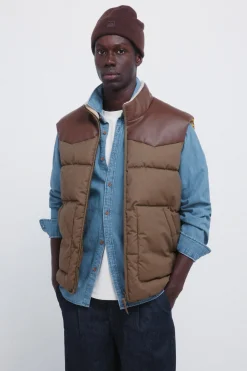 Springfield Chaleco acolchado contraste^Hombre Cazadoras|Chalecos