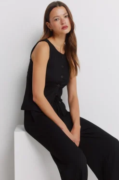 Springfield Chaleco botones^Mujer Chaquetas|Camisetas